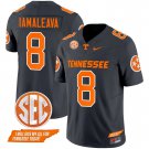 Men's Nico Iamaleava #8 Tennessee Volunteers 2024 Smokey Grey Vapor Limited Football Jersey
