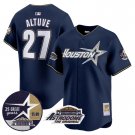 Men's José Altuve #27 Astros 1999 Throwback 35th Navy Astrodome Patch Vapor Limited Baseball Jersey