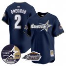 Men's Alex Bregman #2 Astros 1999 Throwback 35th Navy Astrodome Patch Vapor Limited Baseball Jersey