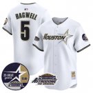 Men's Jeff Bagwell #5 Astros 1999 Throwback 35th White Astrodome Patch Vapor Limited Baseball Jersey