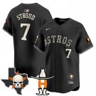Men's CJ Stroud #7 Houston Astros Halloween Black Vapor Premier Limited Baseball Jersey