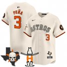 Men's Jeremy Pena #3 Houston Astros Halloween Cream Vapor Premier Limited Baseball Jersey