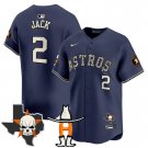 Men's Travis Scott #2 Houston Astros Halloween Navy Vapor Premier Limited Baseball Jersey