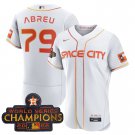 Men's Jose Abreu #79 Astros 2023 Space City Champions Flex White Stitched Baseball Jersey