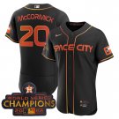 Men's Chas McCormick #20 Astros 2023 Space City Champions Flex Black Stitched Baseball Jersey