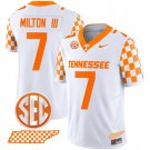 Men's Joe Milton III #7 Tennessee Volunteers 2024 Checkerboard White Vapor Limited Jersey