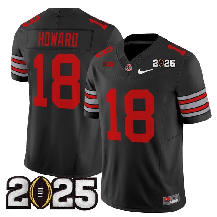 Men's Will Howard #18 Ohio State Buckeyes 2025 Black Vapor Limited Stitched Football Jersey