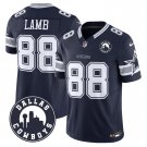 Men's CeeDee Lamb #88 Dallas Cowboys Dallas City Patch Navy Vapor Limited Stitched Football Jersey