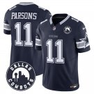 Men's Micah Parsons #11 Dallas Cowboys Dallas City Patch Navy Vapor Limited Stitched Football Jersey