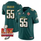 Men's Brandon Graham #55 Philadelphia Eagles Super Bowl Midnight Green Stitched Football Jersey