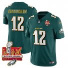 Men's Randall Cunningham #12 Philadelphia Eagles Super Bowl Midnight Green Stitched Football Jersey