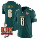 Men's DeVonta Smith #6 Philadelphia Eagles Super Bowl Midnight Green Stitched Football Jersey