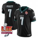 Men's Kenny Pickett #7 Philadelphia Eagles Super Bowl Black Stitched Football Jersey