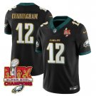 Men's Randall Cunningham #12 Philadelphia Eagles Super Bowl Black Stitched Football Jersey
