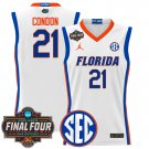 Men's Florida Gators 2025 #21 Alex Condon White Swingman Player Jersey