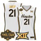 Men's Houston Cougars 2025 #21 Emanuel Sharp White Gold Swingman Player Jersey