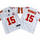 Men's Patrick Mahomes #15 Kansas City White Vapor F.U.S.E. Limited Stitched Football Jersey