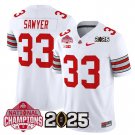 Men's Jack Sawyer #33 Ohio State Buckeyes 2025 White Vapor Limited Stitched Football Jersey