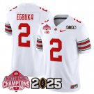 Men's Emeka Egbuka #2 Ohio State Buckeyes 2025 White Vapor Limited Stitched Football Jersey