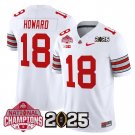 Men's Will Howard #18 Ohio State Buckeyes 2025 White Vapor Limited Stitched Football Jersey