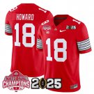 Men's Will Howard #18 Ohio State Buckeyes 2025 Red Vapor Limited Stitched Football Jersey