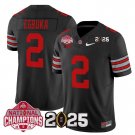 Men's Emeka Egbuka #2 Ohio State Buckeyes 2025 Black Vapor Limited Stitched Football Jersey