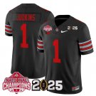 Men's Quinshon Judkins #1 Ohio State Buckeyes 2025 Black Vapor Limited Stitched Football Jersey