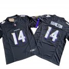 Men's Kyle Hamilton #14 Baltimore Ravens Black Vapor F.U.S.E. Limited Stitched Football Jersey