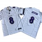 Men's Lamar Jackson #8 Baltimore Ravens White Vapor F.U.S.E. Limited Stitched Football Jersey