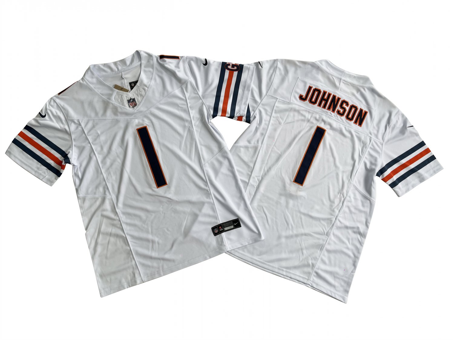 Men's Jaylon Johnson #1 Chicago Bears White Vapor F.U.S.E. Limited Stitched Football Jersey