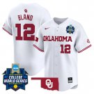 Men's Maya Bland #12 Oklahoma Sooners 2025 White Vapor Limited Stitched Baseball Jersey