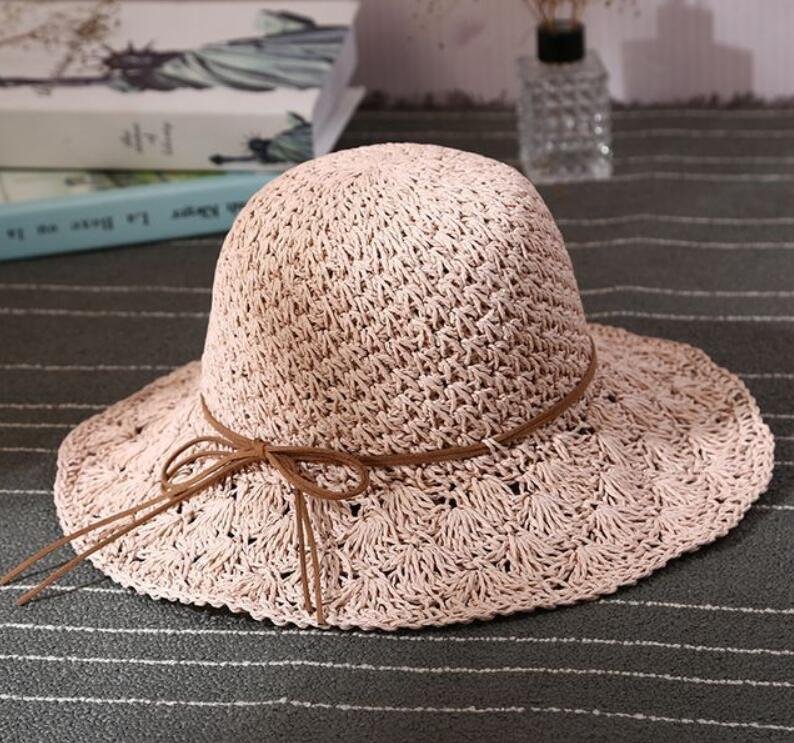 Sun hat female summer sun hat new pineapple head hand-made straw hat beach
