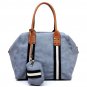 Denim Textured Stripe 2-in-1 Satchel Denim