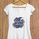 Beach Please T-shirt, (Rectangle, Dark Blue, Brushes)