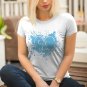 Beach Please T-shirt, (Heart, Light Blue, Splashes, Watercolor)