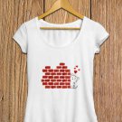 Red Brick Wall T-shirt, Kitten T-shirt, Shy T-shirt, Love T-shirt, Cat T-shirt, Sweet T-shirt