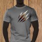 Claw Marks T-shirt, Black Scratches T-shirt, Wolverine, Animal Scratches, Torn T-shirt