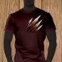Claw Marks T-shirt, Black Scratches T-shirt, Wolverine, Animal Scratches, Torn T-shirt