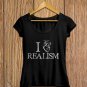 Love Realism T-shirt, Heart, Sarcasm, Funny (b)