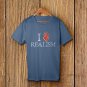 Love Realism T-shirt, Heart, Sarcasm, Funny (d)