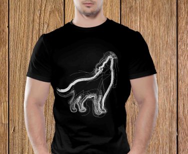 Wolf T-shirt, Wild T-shirt, Werewolf T-shirt, Night, Dark (a)