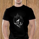 Wolf T-shirt, Wild T-shirt, Cliff T-shirt, Nature T-shirt, Night, Dark T-shirt (a)