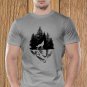 Wolf T-shirt, Wild T-shirt, Cliff T-shirt, Nature T-shirt, Night, Dark T-shirt (b)