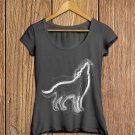 Wolf T-shirt, Wild T-shirt, Werewolf T-shirt, Night, Dark (b)