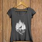 Wolf T-shirt, Wild T-shirt, Cliff T-shirt, Nature T-shirt, Night, Dark T-shirt (c)