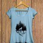 Wolf T-shirt, Wild T-shirt, Cliff T-shirt, Nature T-shirt, Night, Dark T-shirt (c)