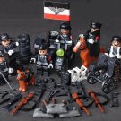 WW German Soldiers Motorcycle Cannon Britian Battle Pack Compatible Lego WW2 Soldiers