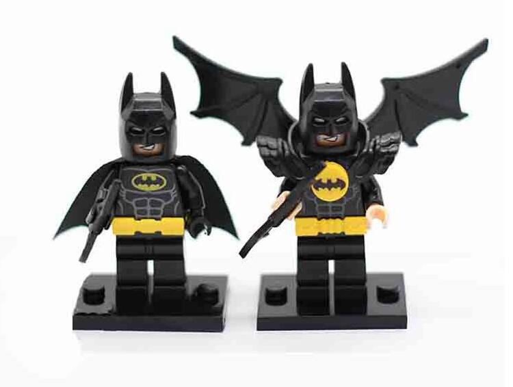 2pcs Batman Minifigures DC Comics Super Hero Lego Compatible Toy