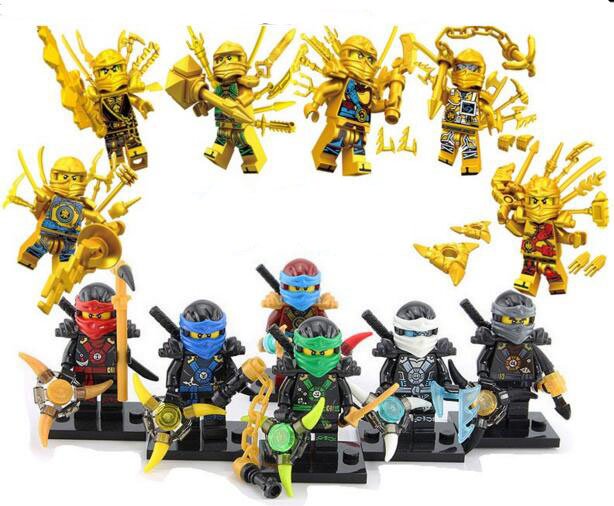 New Ninjago Minifigures Jay Kay Zane Iloyd Lego Ninja Sets Compatible