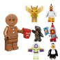 7pcs Ginger Man Shark Guy Chicken Rocket Penguin Man Buzzy Lightyear Minifigs Lego
